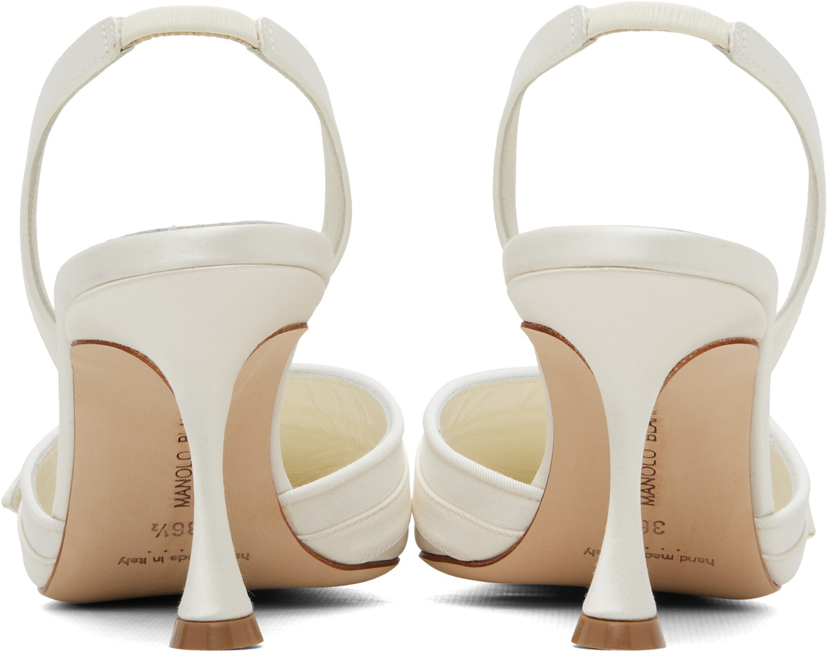 Manolo Blahnik White Zutoslipla Heels