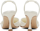 Manolo Blahnik White Zutoslipla Heels