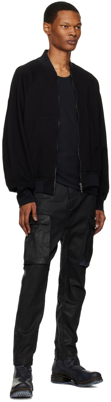 Label Under Construction Black Parabolic Zip Seam T-Shirt