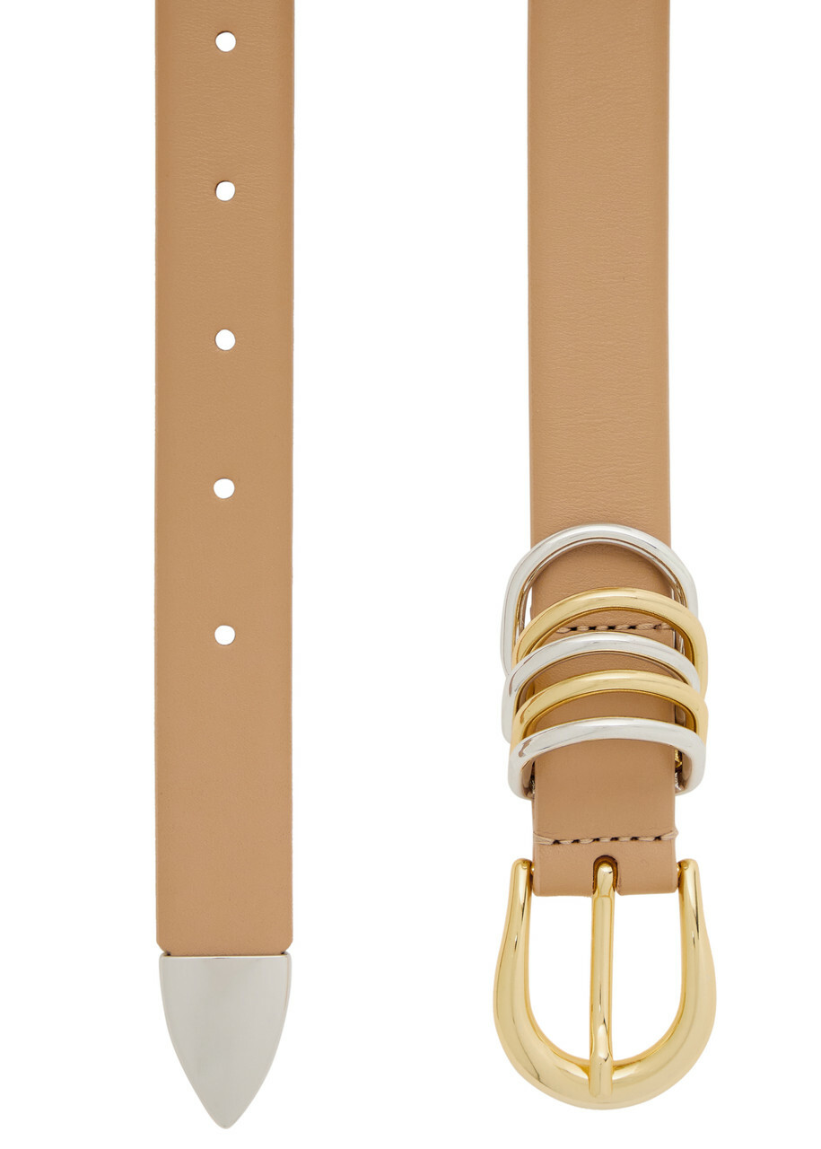 Dehanche Hollyhock Leather Belt Taupe