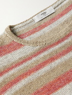 Inis Meáin - Striped Linen Sweater - Red