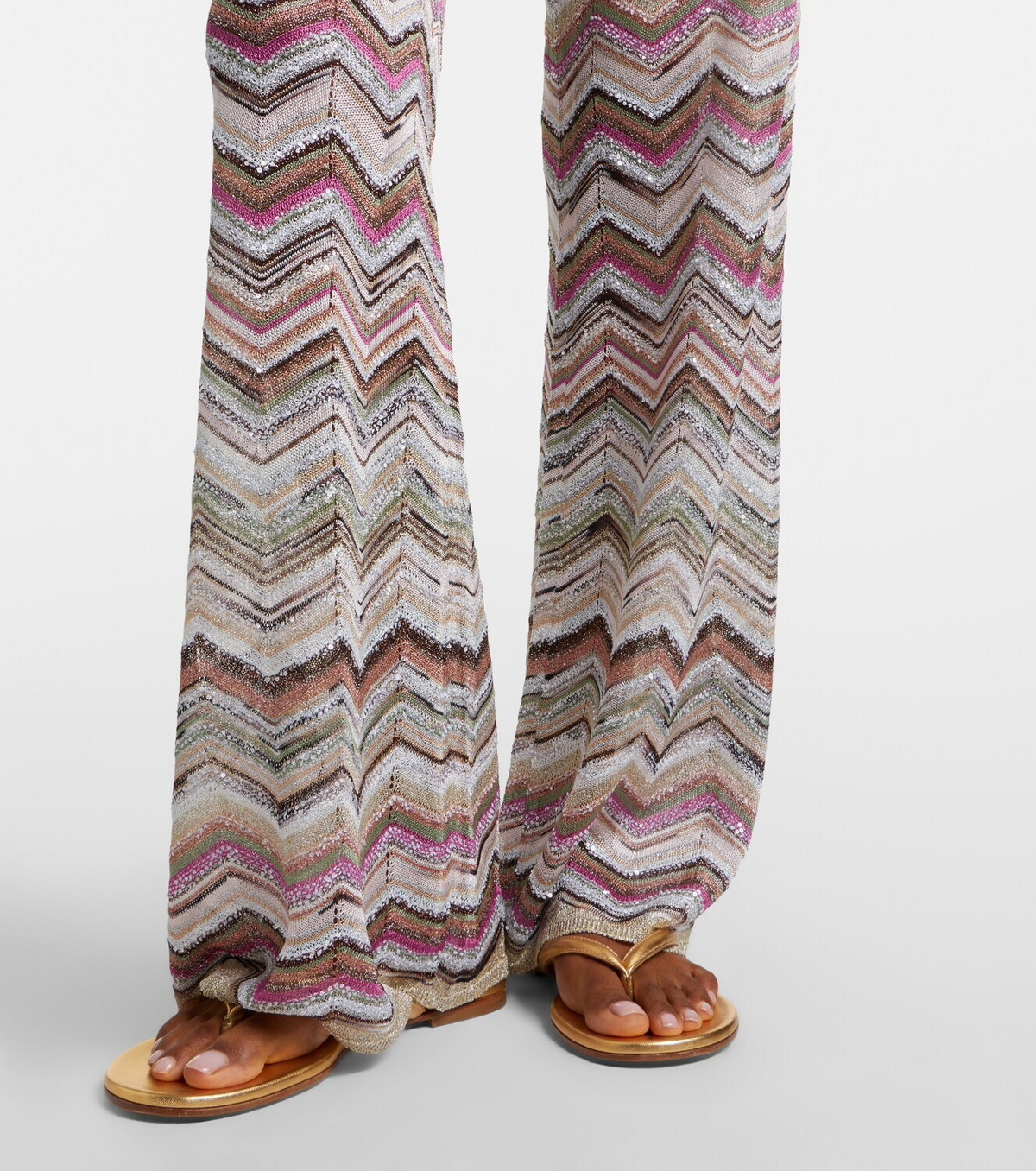 Missoni Zigzag lamé wide-leg pants