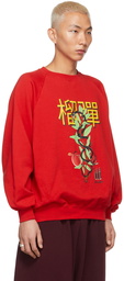 LU'U DAN SSENSE Exclusive Red Twisted Snake Sweatshirt