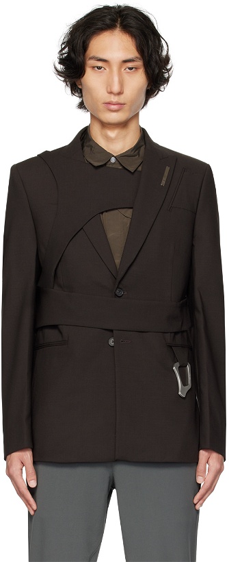 Photo: HELIOT EMIL Brown Integrated Harness Blazer
