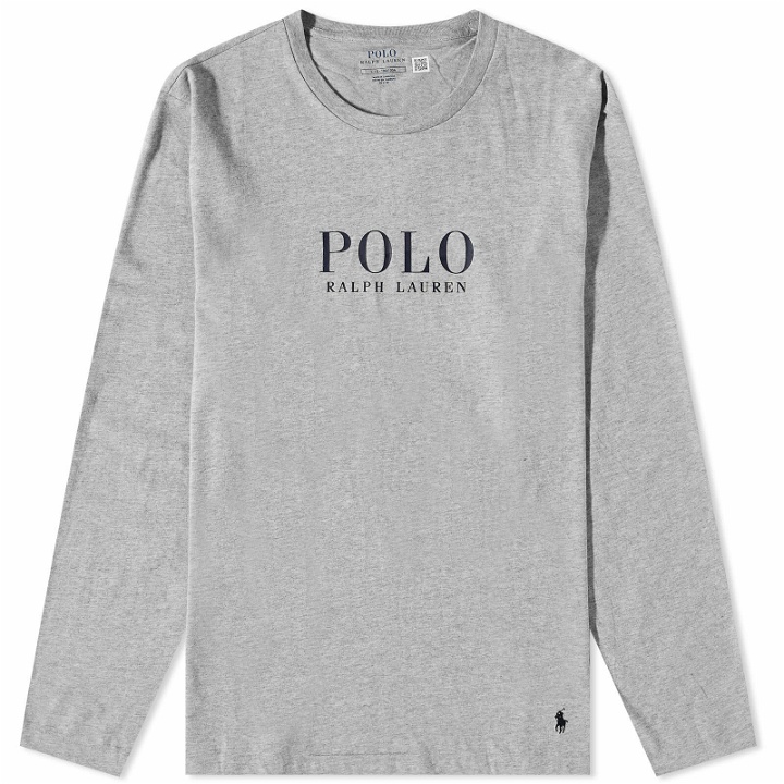 Photo: Polo Ralph Lauren Men's Long Sleeve Logo Lounge T-Shirt in Andover Heather