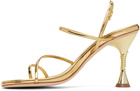 Studio Amelia Gold Helix 90 Heeled Sandals