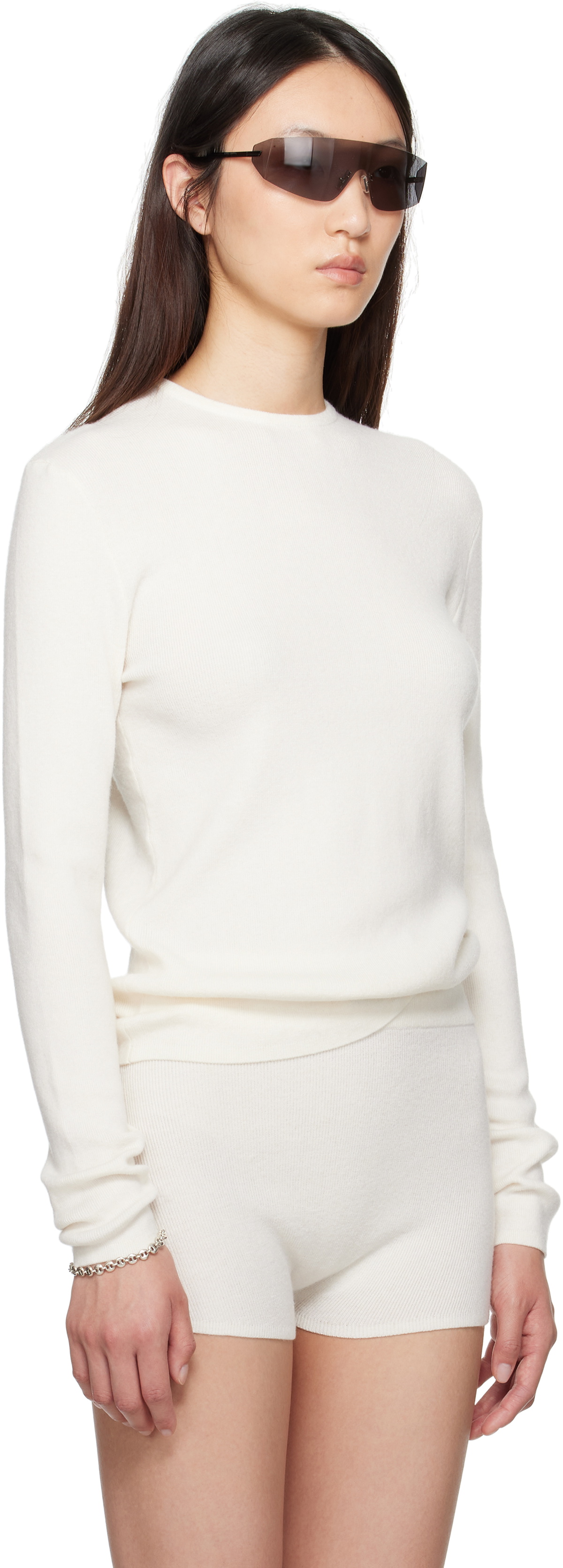 Fear of God ESSENTIALS White Soft Rib Long Sleeve T-shirt