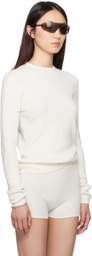 Fear of God ESSENTIALS White Soft Rib Long Sleeve T-shirt