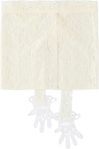 Gohar World White Embroidered Mini Lace Hands Apron