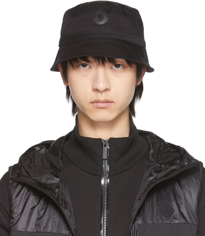 Photo: Moncler Black Cotton Bucket Hat