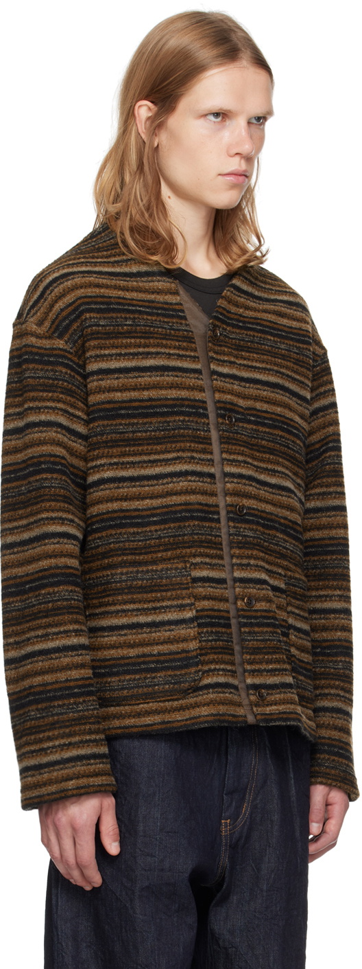 Engineered Garments Brown Fair Isle Cardigan