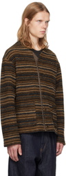 Engineered Garments Brown Fair Isle Cardigan