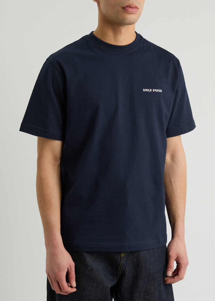Daily Paper Dias Logo Cotton T-shirt Blue