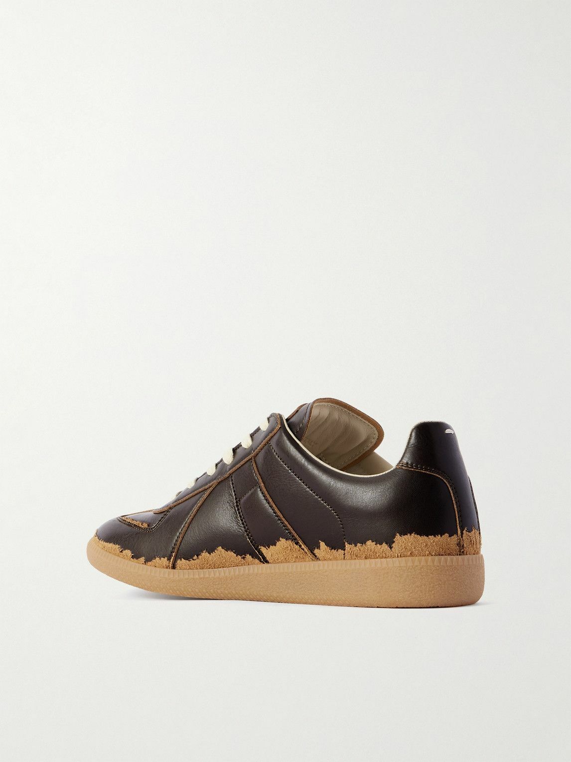 Maison Margiela - Replica Distressed Sneakers - Brown