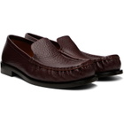 Dries Van Noten Burgundy Leather Loafers