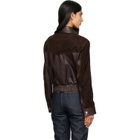 Versace Brown Nappa Leather & Suede Blouson Jacket