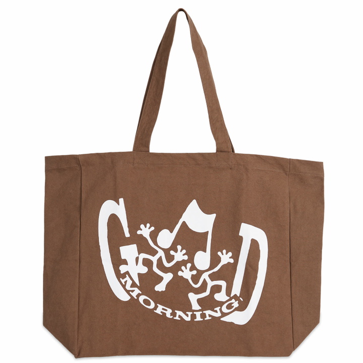 Photo: Good Morning Tapes Men's All Welcome Tote Bag in Choc 