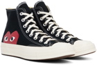 COMME des GARÇONS PLAY Black Converse Edition Chuck 70 High Top Sneakers