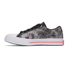Converse Black and Silver Sad Boys One Wish Edition One Star Sneakers
