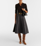 Staud Wally snake-effect leather knee-high boots