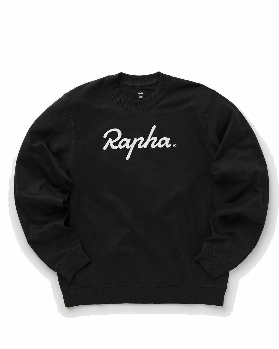 Photo: Rapha Men's Cotton Sweatshirt   Large Logo Black - Mens - Sweatshirts