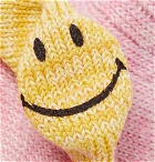 KAPITAL - Smiley Striped Cotton and Hemp-Blend Socks - Pink