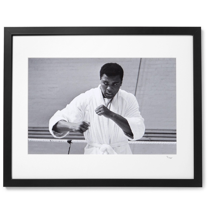 Photo: Sonic Editions - Framed 1966 Cassius Clay Print, 16" x 20" - Black