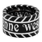 Vivienne Westwood Silver and Black Jacinda Ring