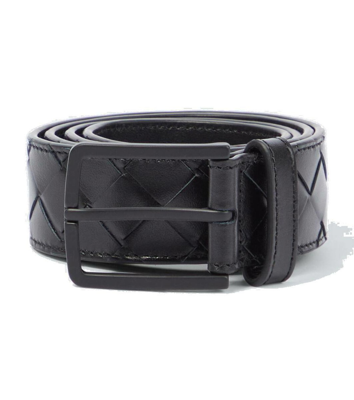 Photo: Bottega Veneta Intrecciato leather belt