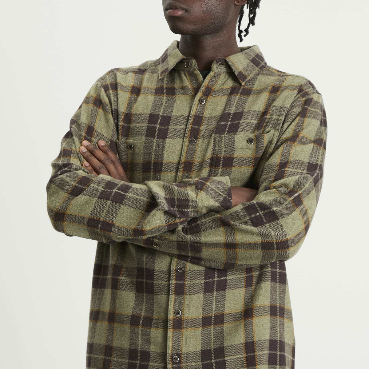 KAVU Men's Big Joe Shirt in Green Ravine