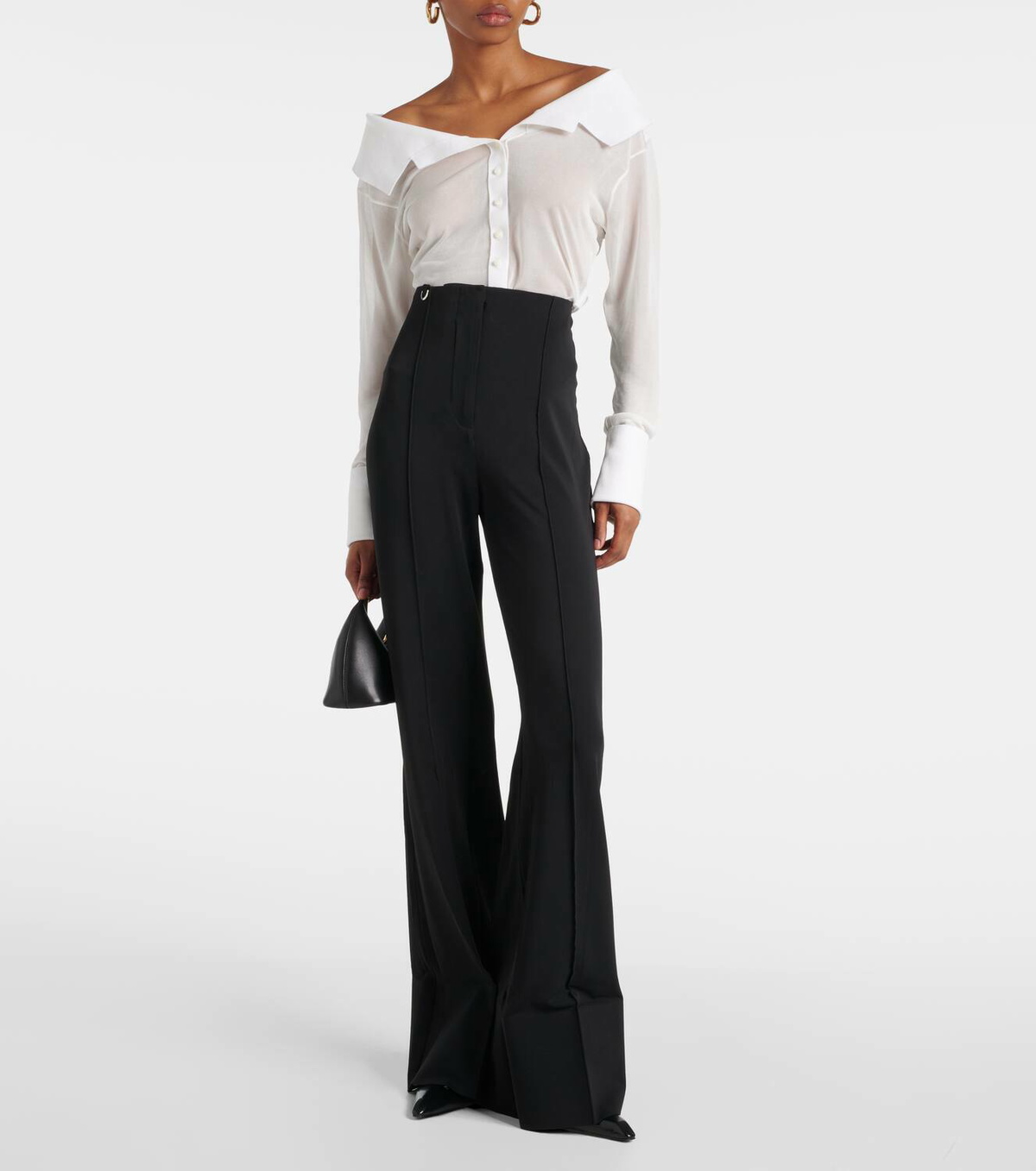 Jacquemus La Chemise Brezza off-shoulder shirt Jacquemus