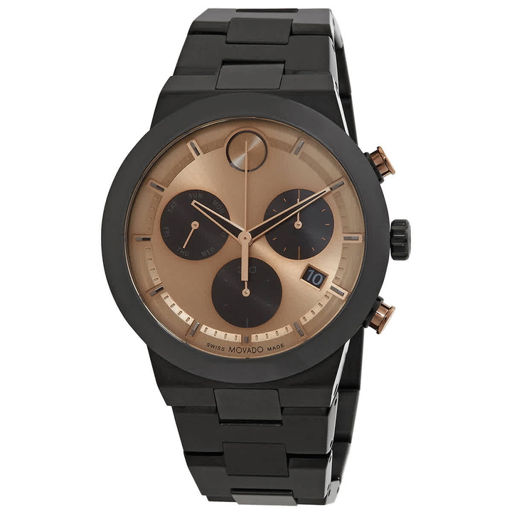 Photo: Movado Bold Fusion Chronograph Quartz Bronze Dial Mens Watch 3600897