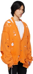 Doublet Orange Destroyed Cardigan
