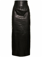 KHAITE Loxley Leather Midi Skirt