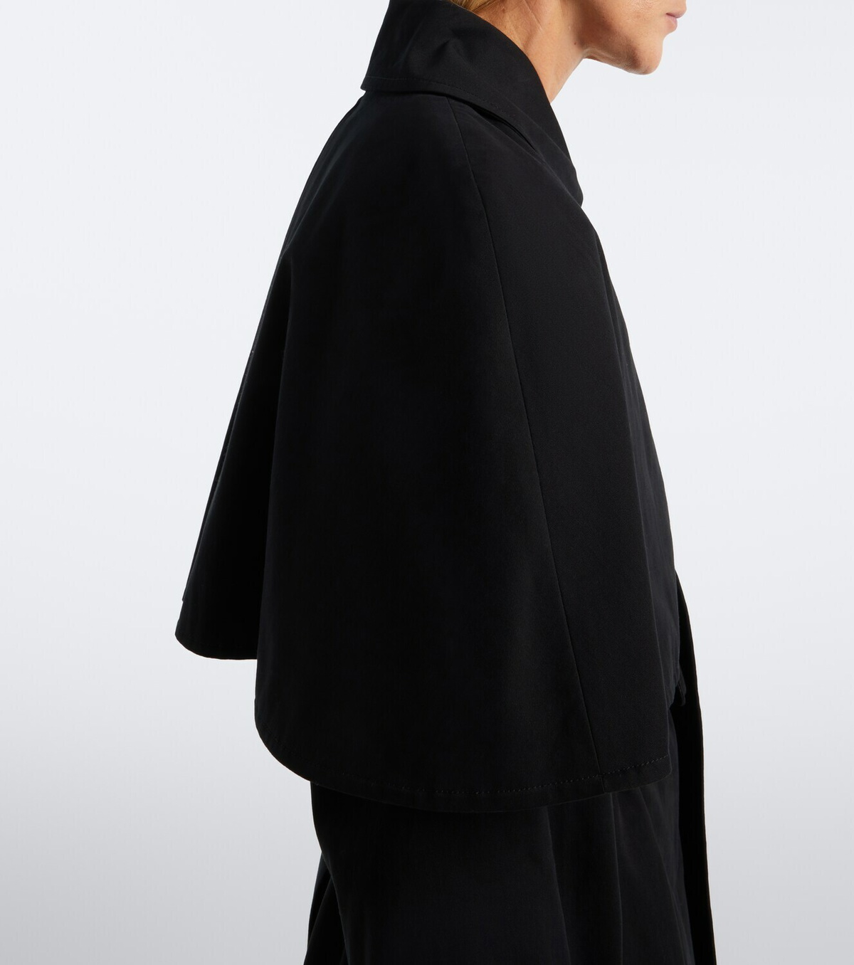 The Row Ayana caped cotton trench coat