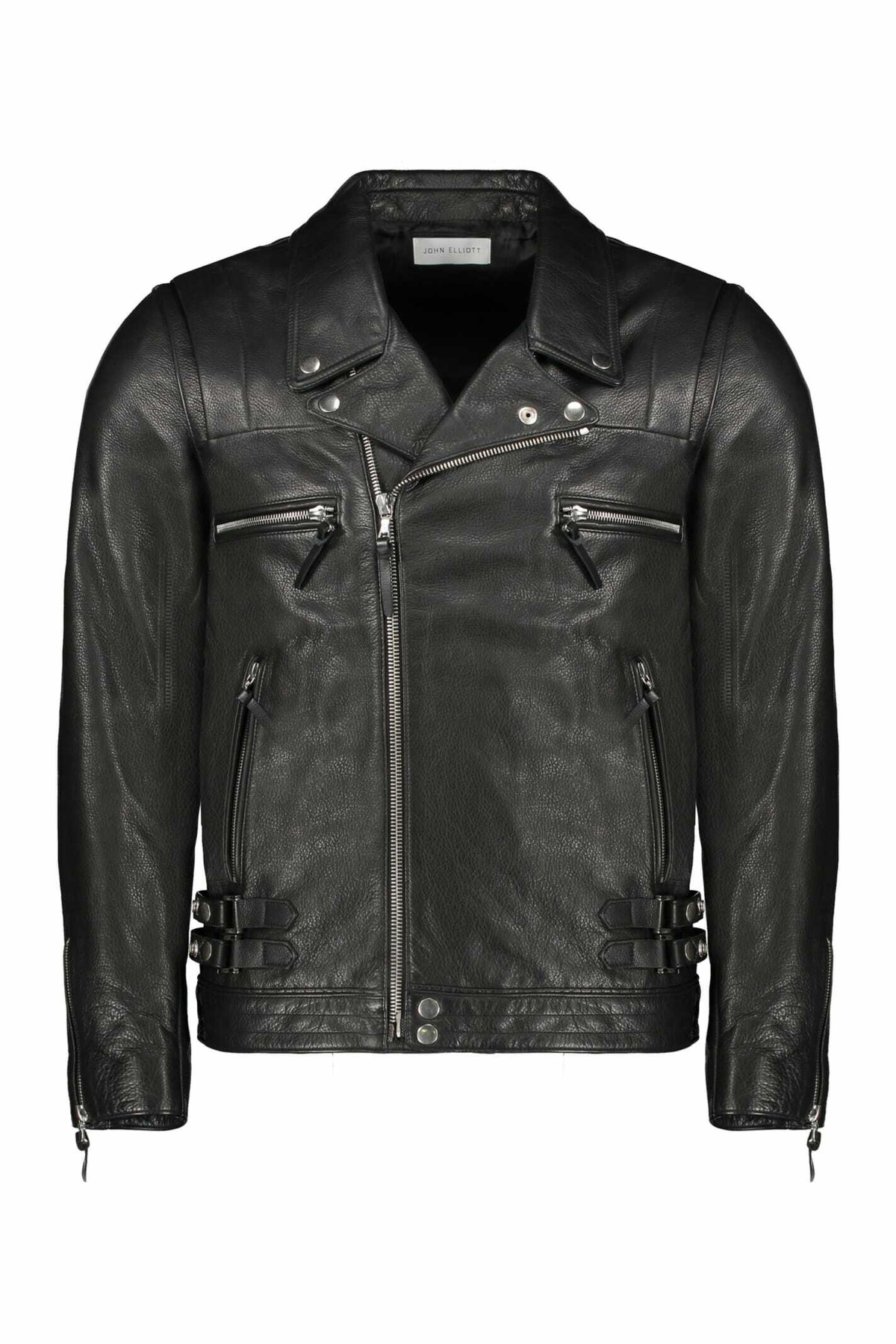 JOHN ELLIOTT ダブルライダースジャケット ブラック John Elliott x Blackmeans Men's Leather Yuji Rider's Jacket