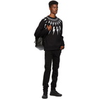 Neil Barrett Black Lightning Bolt Sweatshirt