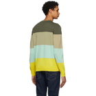 Maison Kitsune Multicolor Merino Rainbow Stripes Sweater