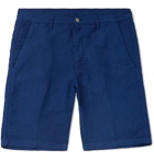 Massimo Alba - Slim-Fit Linen and Cotton-Blend Shorts - Blue