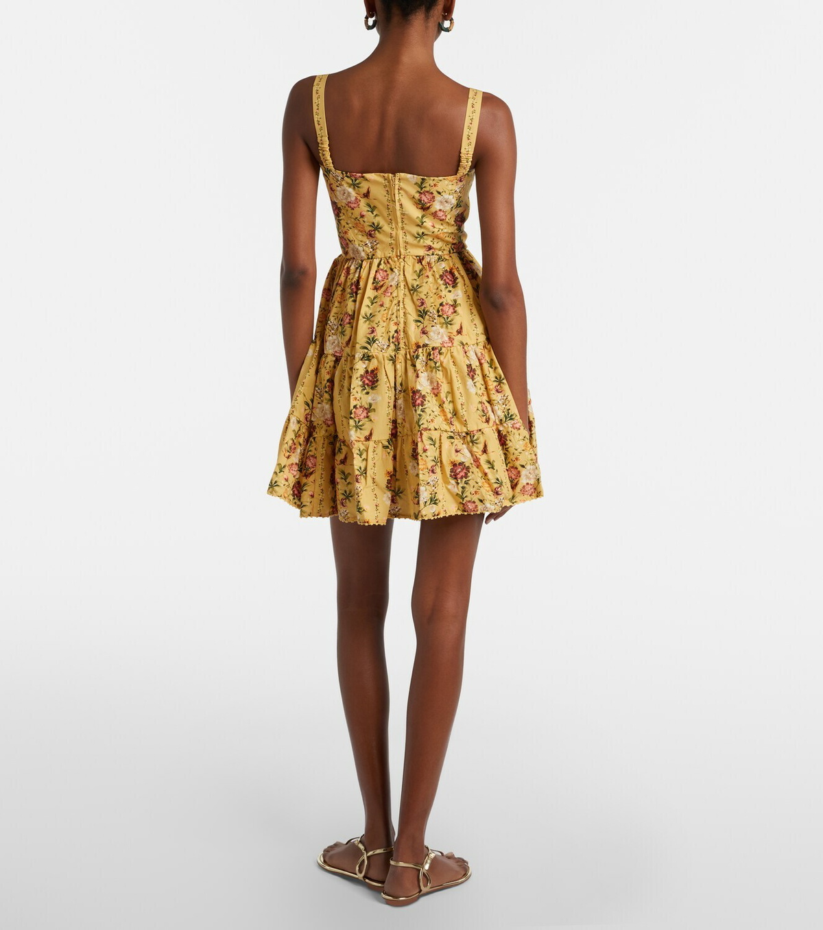 Agua by Agua Bendita Lima floral cotton minidress