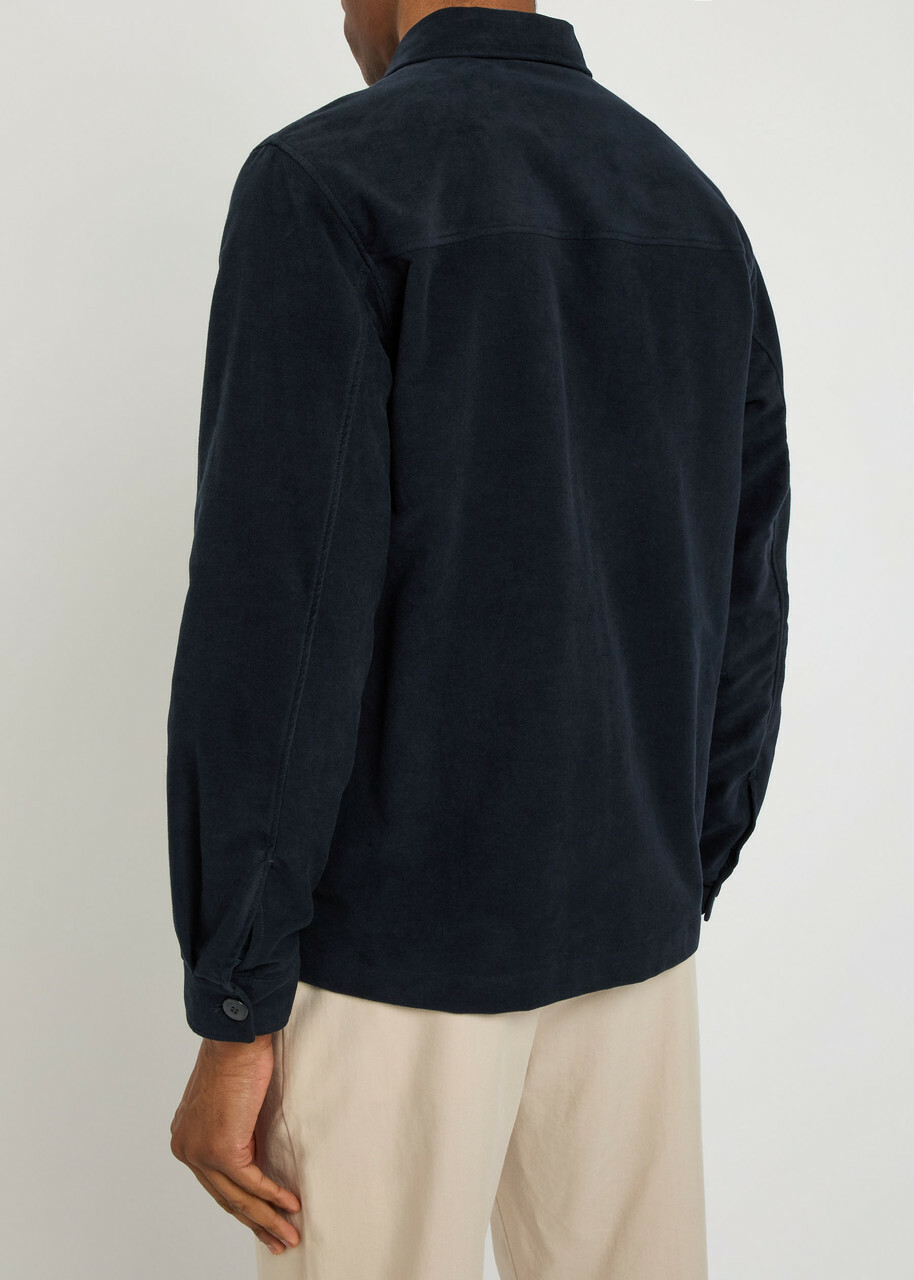 Sunspel Stretch-cotton Overshirt Navy