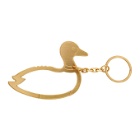 Thom Browne Gold Duck Icon Carabiner Keychain