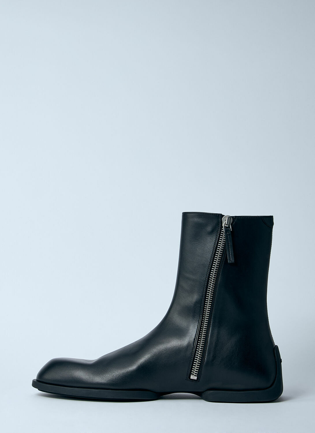 Jil Sander Leather Zip-Up Ankle Boot