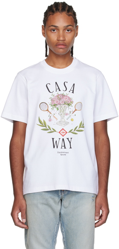 Photo: Casablanca White 'Casa Way' T-Shirt