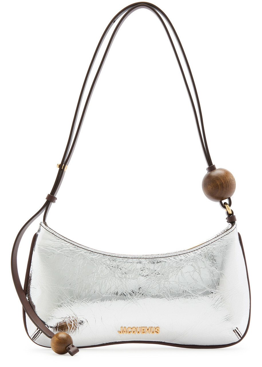 Jacquemus Le Bisou Perle Metallic Leather Shoulder bag