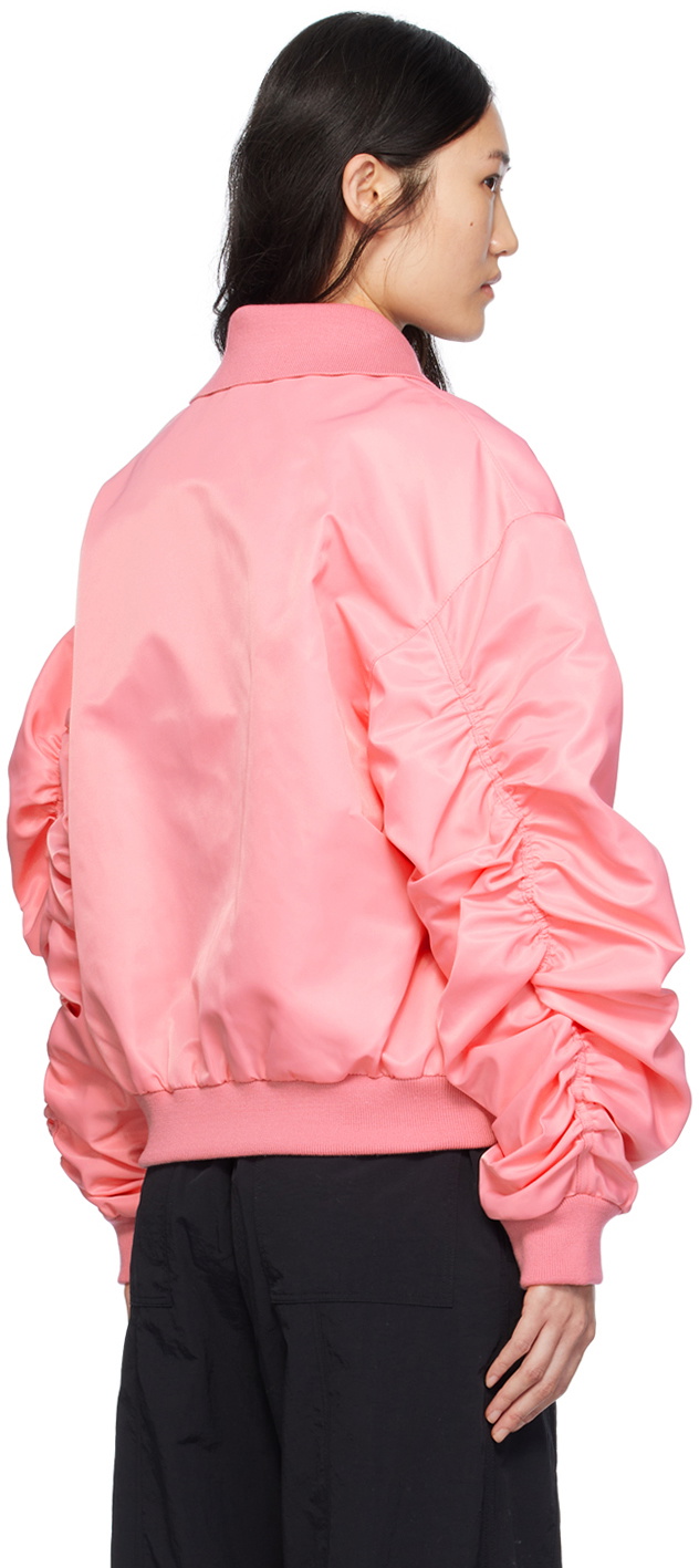 Birrot Pink Love Bomber Jacket