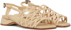 HEREU Beige Alzira Raffia Sandals