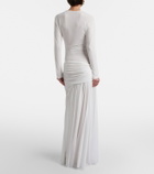 Christopher Esber Stone Pin draped jersey gown