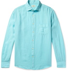 Hartford - Paul Pat Slub Linen Shirt - Blue