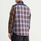 Aries Men's Overdyed Patchwork Shirt in Purple